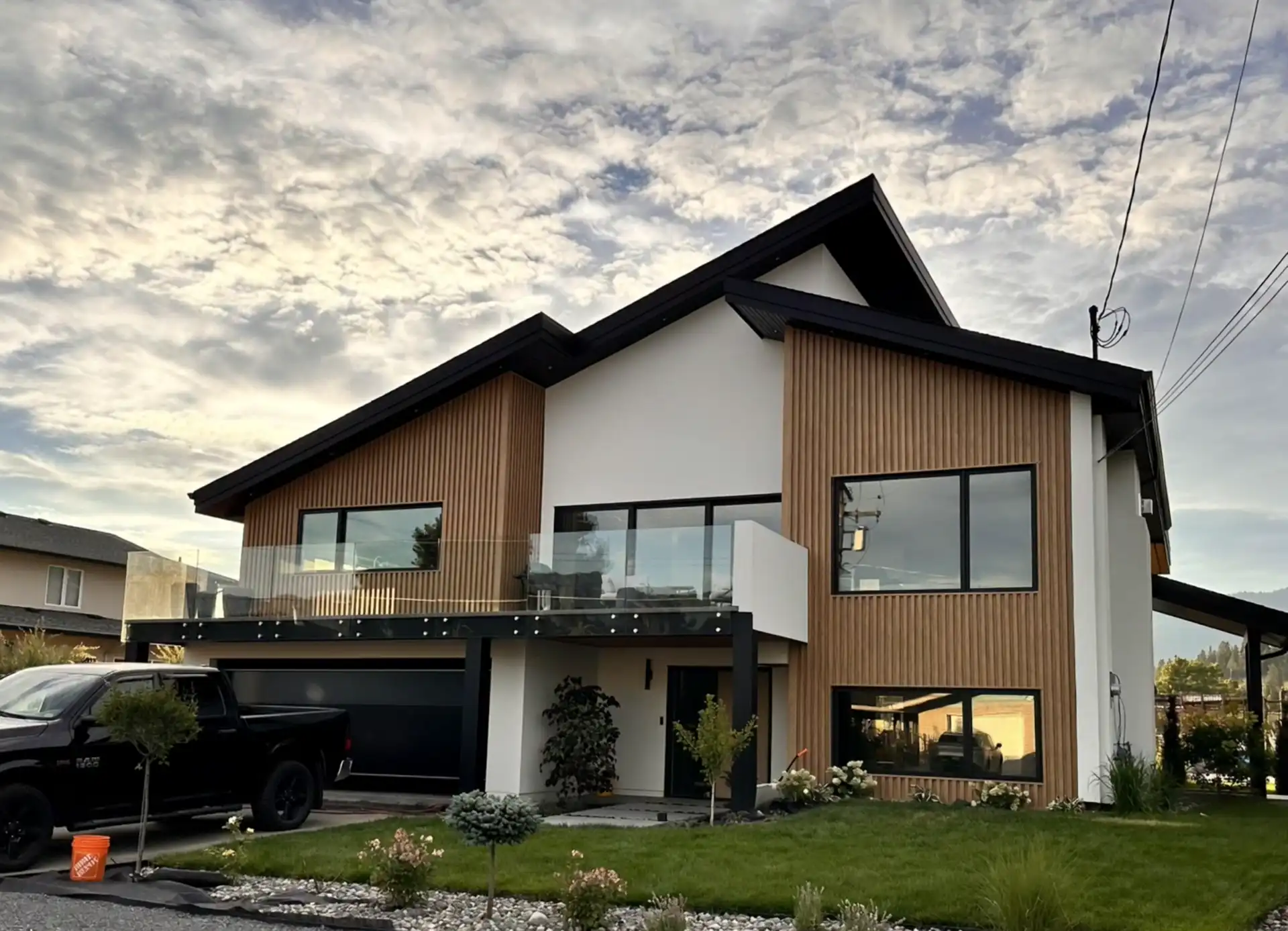 A completed residential home build by LK Contracting in the Central Okanagan
