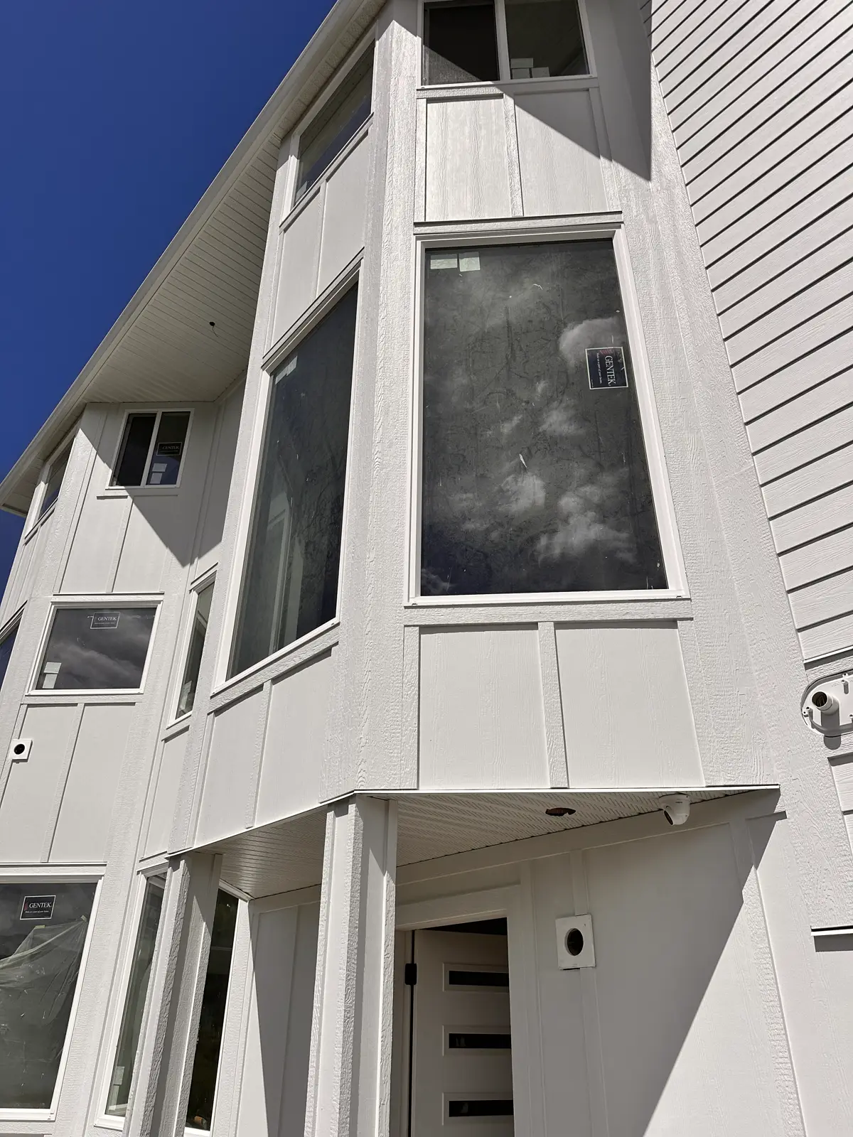 Board-and-batten siding installation, Kelowna