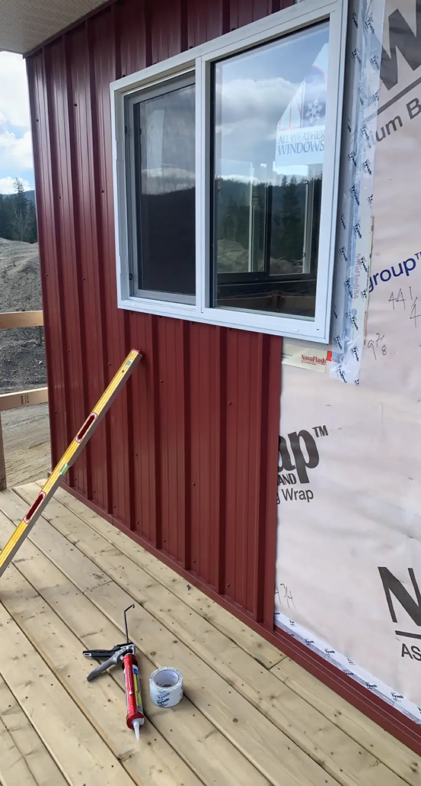 Custom steel siding installation
